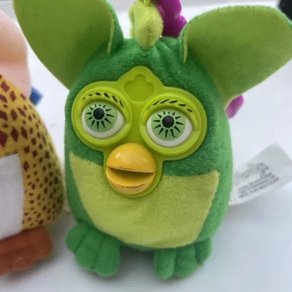 Furby Plush Keychain Lot of 3 - Vintage 2000 McDonalds Happy Meal Clip Toys VTG‎ - Picture 4 of 9